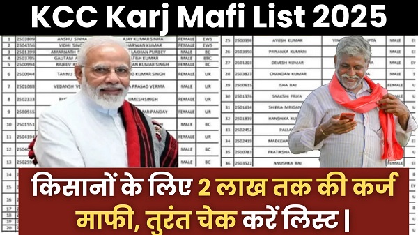 KCC Karj Mafi List 2025